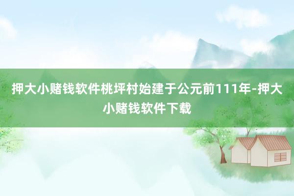 押大小赌钱软件桃坪村始建于公元前111年-押大小赌钱软件下载