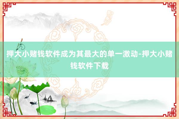 押大小赌钱软件成为其最大的单一激动-押大小赌钱软件下载