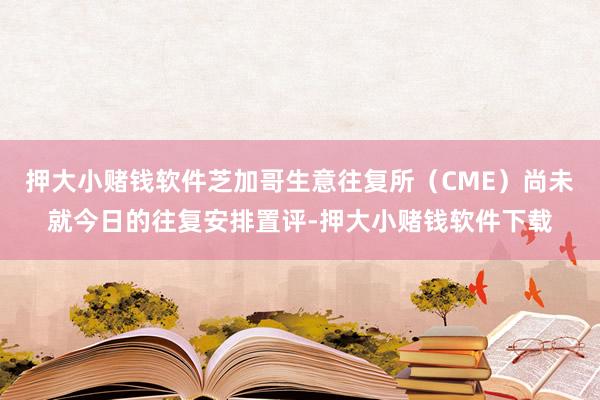 押大小赌钱软件芝加哥生意往复所（CME）尚未就今日的往复安排置评-押大小赌钱软件下载