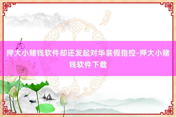 押大小赌钱软件却还发起对华装假指控-押大小赌钱软件下载