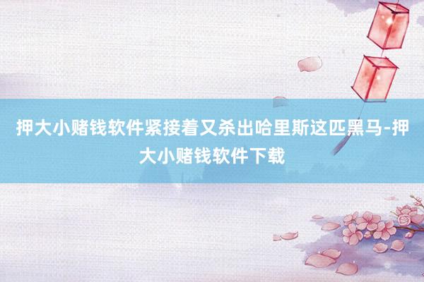 押大小赌钱软件紧接着又杀出哈里斯这匹黑马-押大小赌钱软件下载